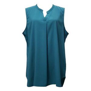 Women's Timeson Teal Sleeveless V-Neck Tank Top Plus Size XL